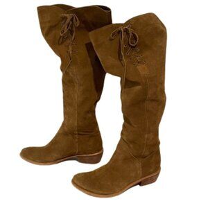 Bakers Tall Suede Boots in Tan Size 38